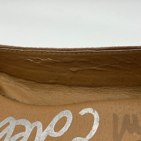 Sam Edelman Ballet Flat Shoes Women's Brown Pewter Metallic Leather Addie Sz 9.5 - Picture 12 of 14